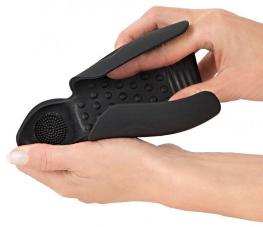 Черный силиконовый вибромастурбатор с нагревом Masturbator with 2 Functions - Orion - в Москве купить с доставкой