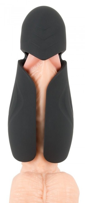 Черный силиконовый вибромастурбатор с нагревом Masturbator with 2 Functions - Orion - в Москве купить с доставкой