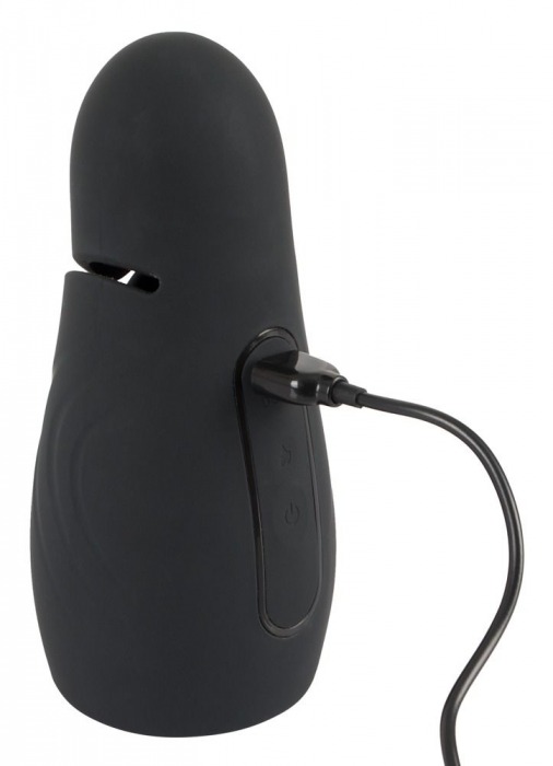 Черный силиконовый вибромастурбатор с нагревом Masturbator with 2 Functions - Orion - в Москве купить с доставкой