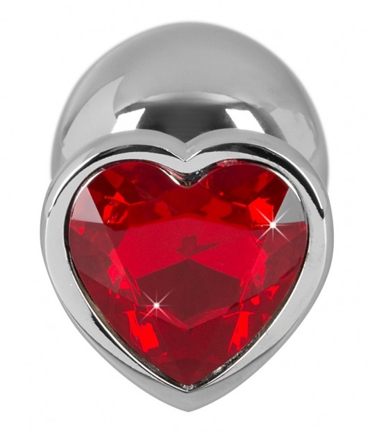 Большая алюминиевая пробка с красным кристаллом - 9,4 см. - Orion - купить с доставкой в Москве