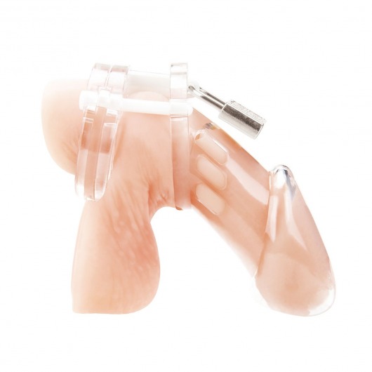 Прозрачная клетка целомудрия Acrylic See-thru Chastity Cage - BlueLine - купить с доставкой в Москве