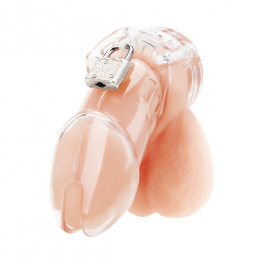 Прозрачная клетка целомудрия Acrylic See-thru Chastity Cage - BlueLine - купить с доставкой в Москве
