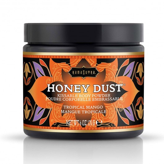 Пудра для тела Honey Dust Body Powder с ароматом манго - 170 гр. - Kama Sutra - купить с доставкой в Москве