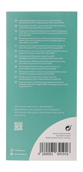 Классическая вакуумная помпа с насосом в виде поршня - Frohle - в Москве купить с доставкой