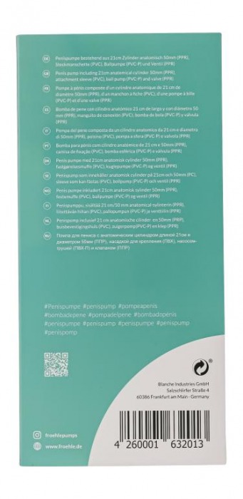 Прозрачная вакуумная помпа с насосом в виде груши - Frohle - в Москве купить с доставкой