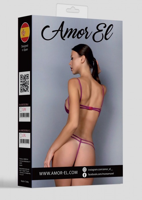 Соблазнительный тедди с декоративными бретелями - Amor El купить с доставкой