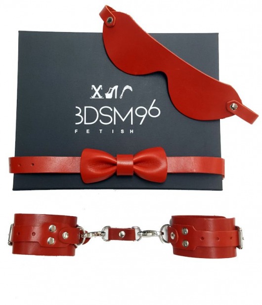 БДСМ-набор в красном цвете  Джентльмен - BDSM96 - купить с доставкой в Москве