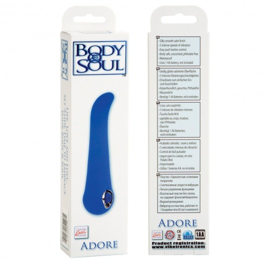 Синий вибратор Body Soul Adore - California Exotic Novelties