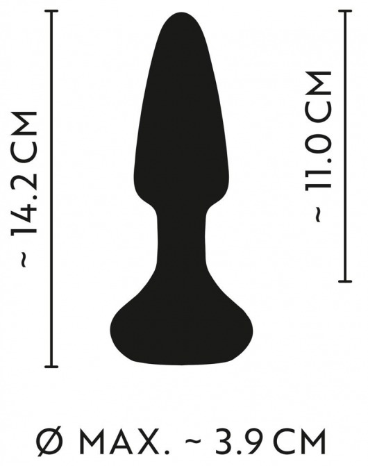 Черная анальная вибровтулка Remote Controlled Butt Plug - 14,2 см. - Orion