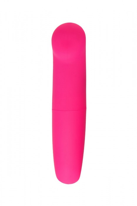 Розовый мини-вибратор с плоским кончиком - 12,5 см. - Штучки-дрючки