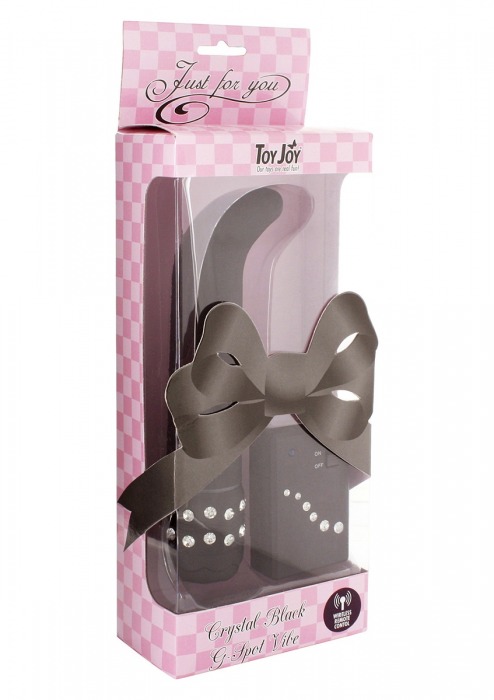 Чёрный вибромассажер G-точки CRYSTAL G-SPOT - 15 см. - Toy Joy