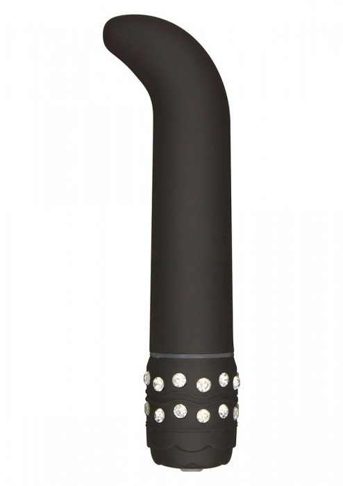 Чёрный вибромассажер G-точки CRYSTAL G-SPOT - 15 см. - Toy Joy