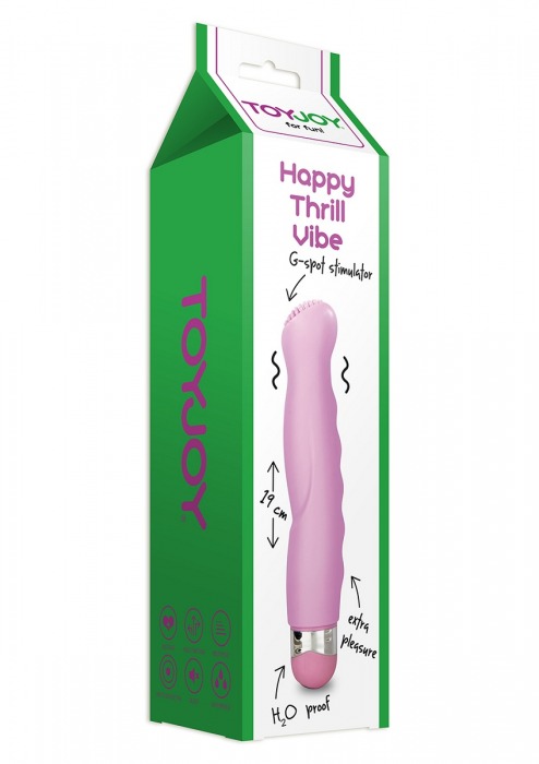 Лавандовый стимулятор точки G Happy Thrill - 19 см. - Toy Joy