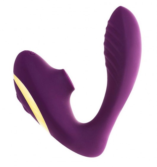 Фиолетовый вибромассажер с двойной стимуляцией Mave - ToyFa