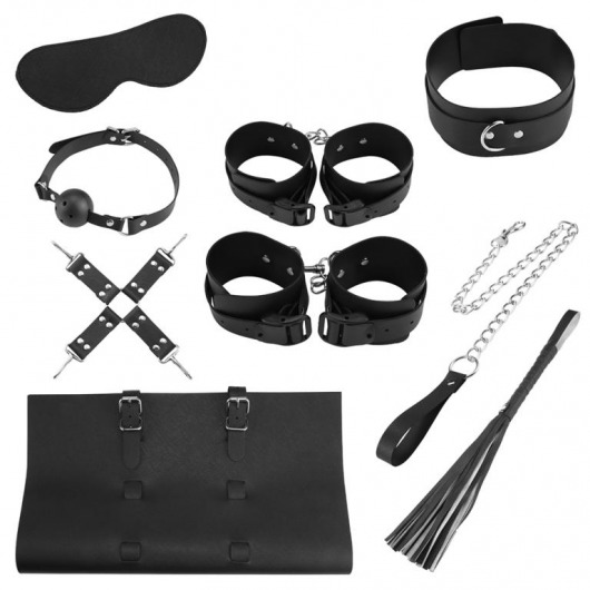Оригинальный БДСМ-набор из 9 предметов в черной сумке - Erozon - купить с доставкой в Москве