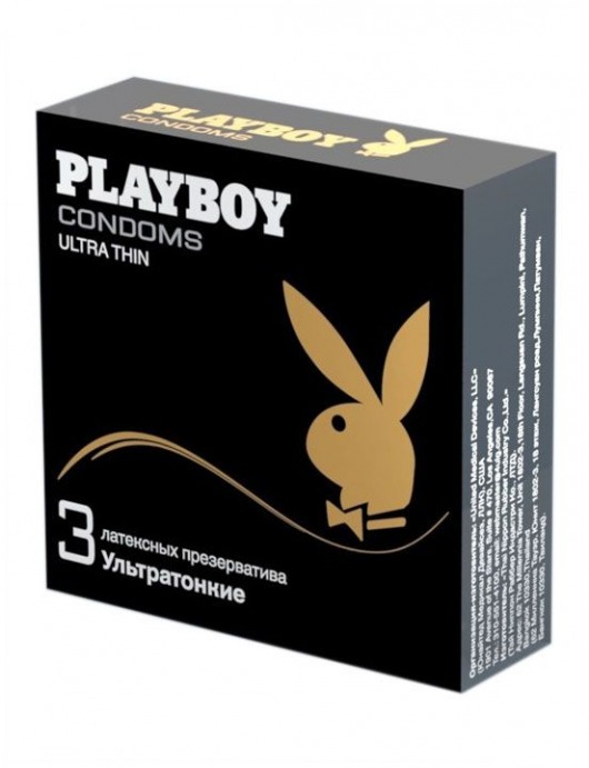 Ультратонкие презервативы Playboy Ultra Thin - 3 шт. - Playboy - купить с доставкой в Москве