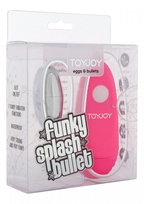 Вибропуля Funky Splash с розовым пультом - Toy Joy