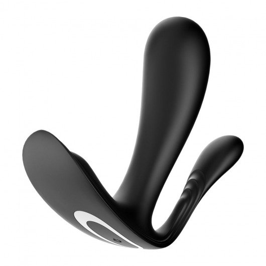 Черный анально-вагинальный вибромассажер Top Secret+ - Satisfyer
