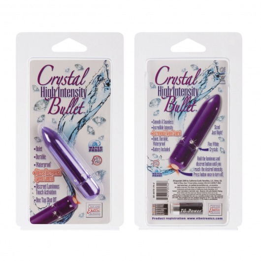 Фиолетовая вибропуля с кристаллами High Intensity Purple - California Exotic Novelties