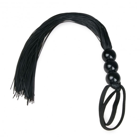 Черная силиконовая плеть Silicone Whip - 32 см. - Easy toys - купить с доставкой в Москве