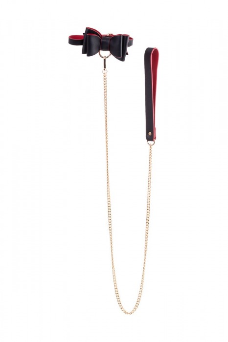 Черно-красный бондажный набор Bow-tie - ToyFa - купить с доставкой в Москве