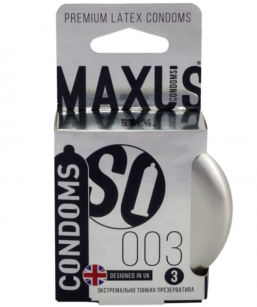 Экстремально тонкие презервативы в железном кейсе MAXUS Extreme Thin - 3 шт. - Maxus - купить с доставкой в Москве