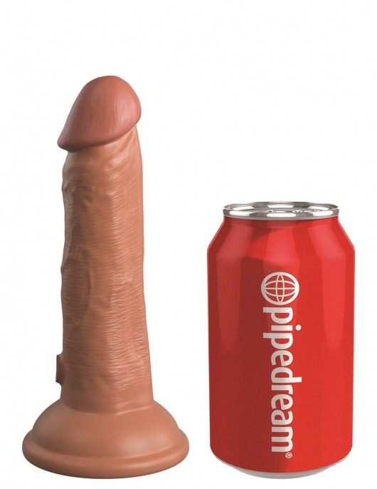 Кофейный фаллоимитатор 6  Silicone Dual Density Cock - 17 см. - Pipedream