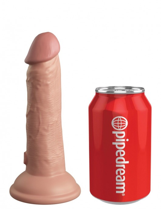Телесный фаллоимитатор 6  Silicone Dual Density Cock - 17 см. - Pipedream