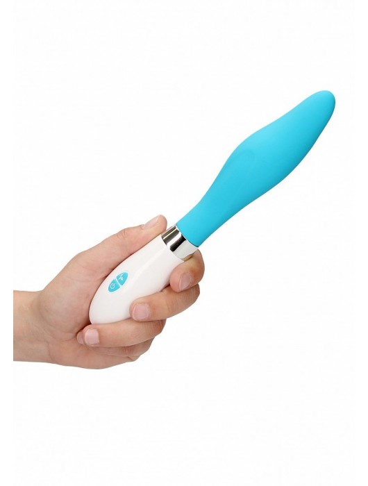 Бирюзовый фигурный вибратор Athamas - 22,7 см. - Shots Media BV