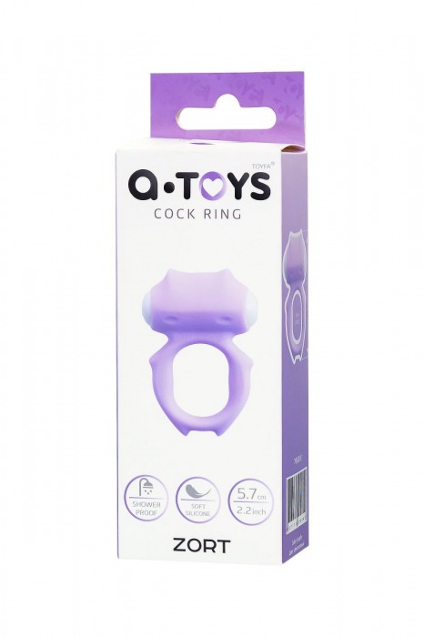 Фиолетовое виброкольцо на пенис Zort - A-toys - в Москве купить с доставкой