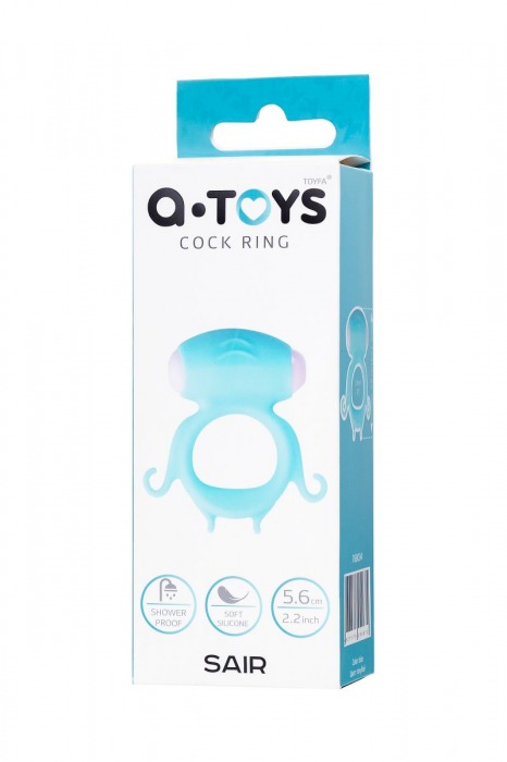 Голубое виброкольцо на пенис Sair - A-toys - в Москве купить с доставкой