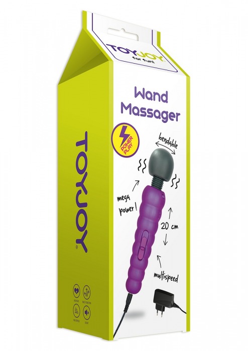 Фиолетовый вибратор Power Massager - 20 см. - Toy Joy