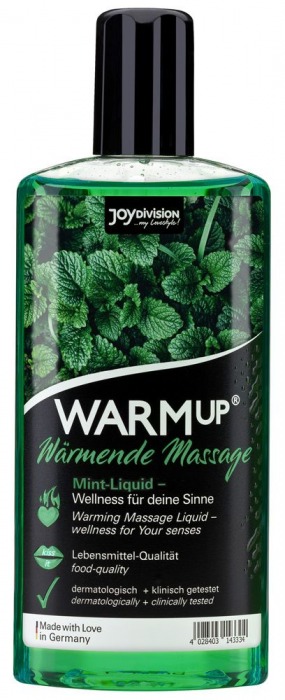 Массажное масло WARMup Mint с ароматом мяты - 150 мл. - Joy Division - купить с доставкой в Москве