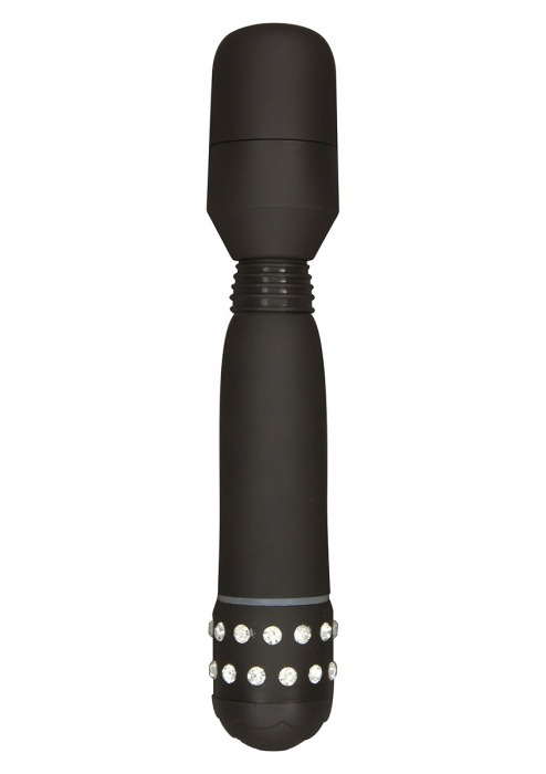 Чёрный массажер CRYSTAL FLEX MASSAGER - 17,5 см. - Toy Joy