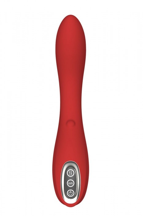 Красный вибратор с движущимся шариком Eva - 21 см. - Dream Toys