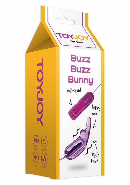 Сиреневый виброзайчик BUZZ BUZZ BUNNY - 8 см. - Toy Joy