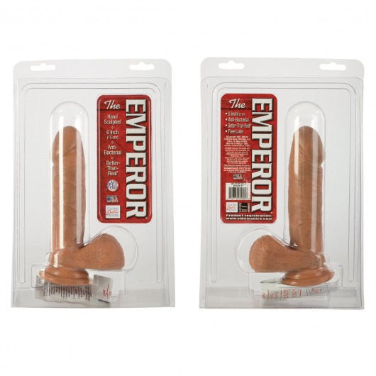Фаллоимитатор на присоске Emperor Brown - 17,5 см. - California Exotic Novelties