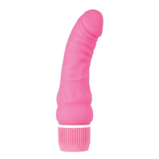 Розовый вибратор Spellbound Stud Curved Jacks - 17 см. - California Exotic Novelties