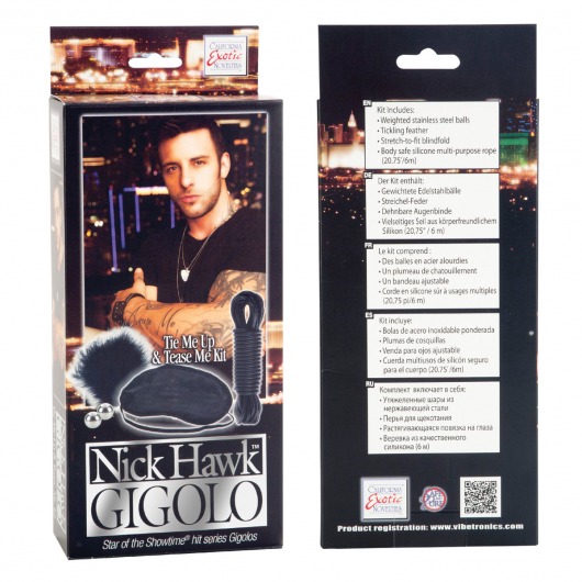 Набор Nick Hawk GIGOLO Tie Me Up   Tease Me Kit - California Exotic Novelties - купить с доставкой в Москве