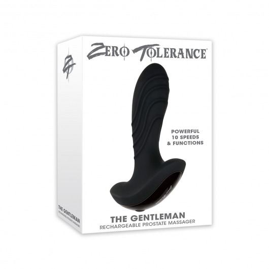Черный вибростимулятор простаты The Gentleman - 12 см. - Zero Tolerance - в Москве купить с доставкой