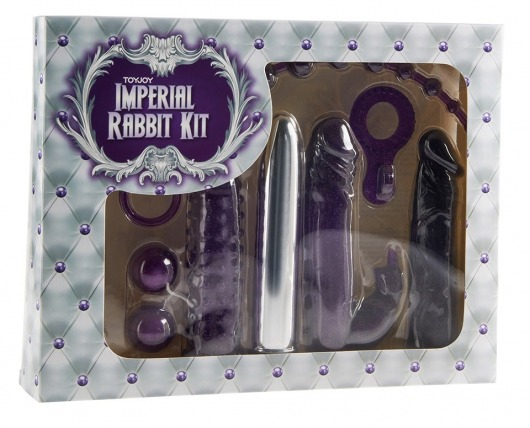Набор фиолетовых стимуляторов Imperial Rabbit Kit - Toy Joy - купить с доставкой в Москве