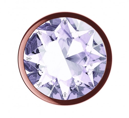 Пробка цвета розового золота с прозрачным кристаллом Diamond Moonstone Shine L - 8,3 см. - Lola Games - купить с доставкой в Москве