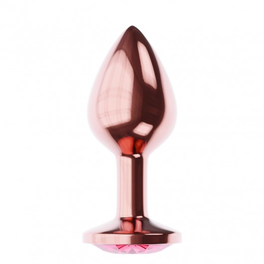 Пробка цвета розового золота с малиновым кристаллом Diamond Ruby Shine L - 8,3 см. - Lola Games - купить с доставкой в Москве