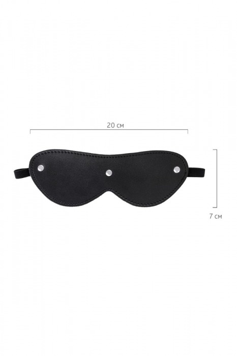 Черная кожаная маска Anonymo с мягким подкладом - ToyFa - купить с доставкой в Москве