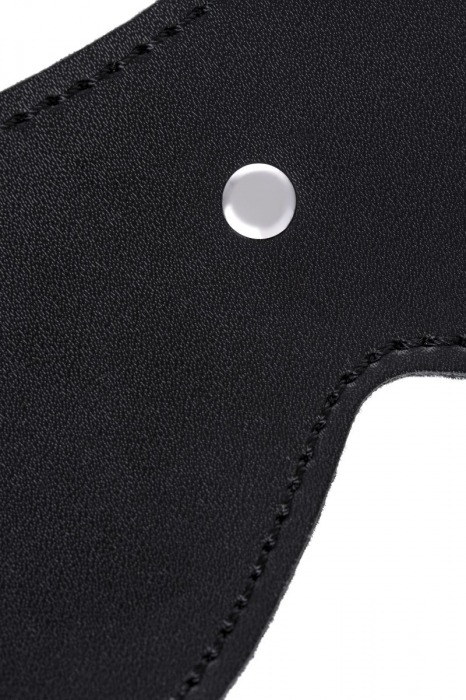 Черная кожаная маска Anonymo с мягким подкладом - ToyFa - купить с доставкой в Москве