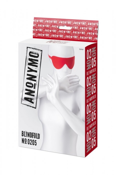 Красная маска Anonymo из искусственной кожи - ToyFa - купить с доставкой в Москве