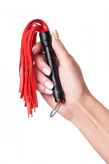 Красно-черный флоггер Anonymo - 28 см. - ToyFa - купить с доставкой в Москве