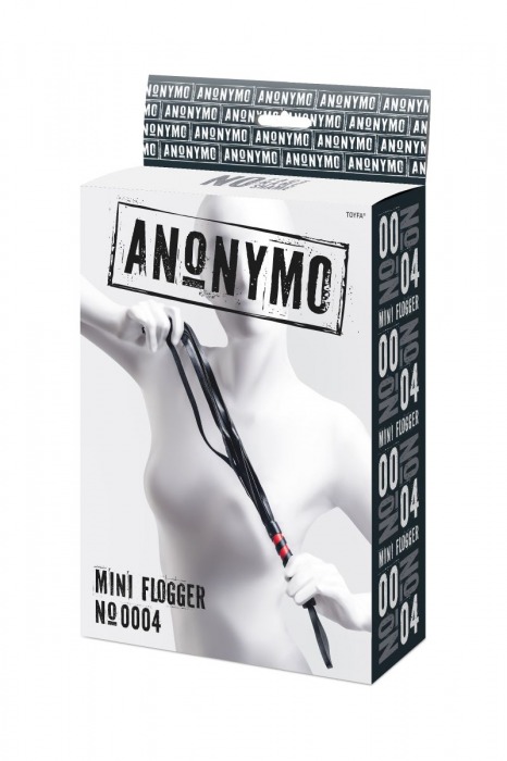 Черно-красный флоггер Anonymo - 45 см. - ToyFa - купить с доставкой в Москве