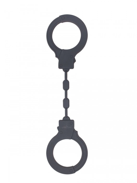 Темно-серые силиконовые наручники - Le Frivole - купить с доставкой в Москве
