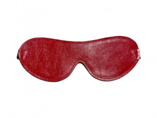 Двусторонняя красно-черная маска на глаза из эко-кожи - БДСМ Арсенал - купить с доставкой в Москве